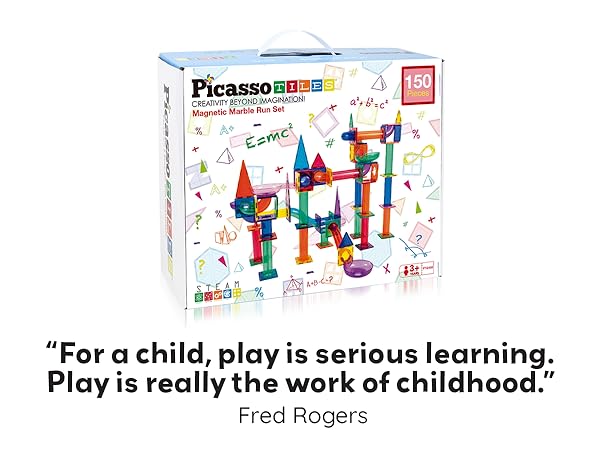 Amazon.com: PicassoTiles 150pc Magnetic Marble Run Track Set STEM