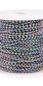 Stainless Steel Ball Bead Chains 2.5mm Multi-Color Soldered Round Bead Links