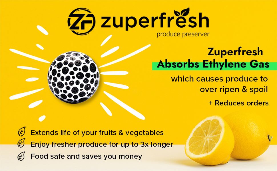 Zuperfresh Produce Saver 16 Packets, Extend the Life of