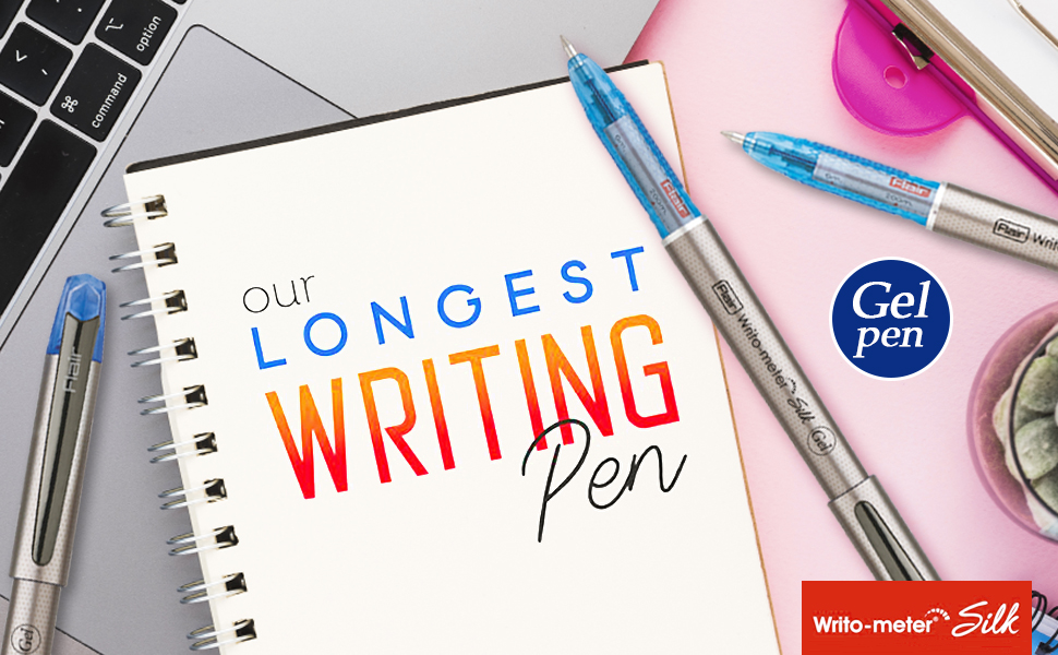 FLAIR Writometer Silk Gel Pen Gunmetal Finish Clip & Stylish Matte