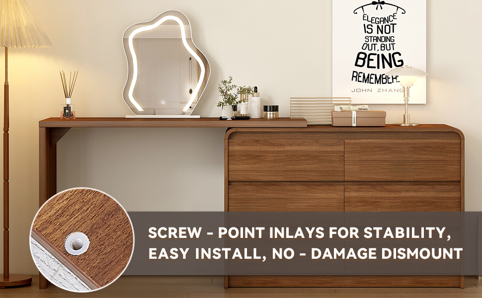 Makeup Vanity Desk with Touch Screen Mirror