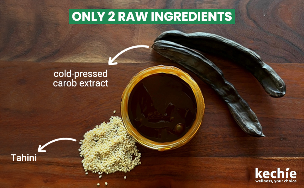 Kechie Carob & Tahini Spread, Plant Based, Vegan, GlutenFree, CaffeineFree, Dairy
