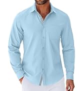 COOFANDY Men's Long Sleeve Casual Button Down Shirts Untucked Shirts for Men Regular Fit Dress Shirt