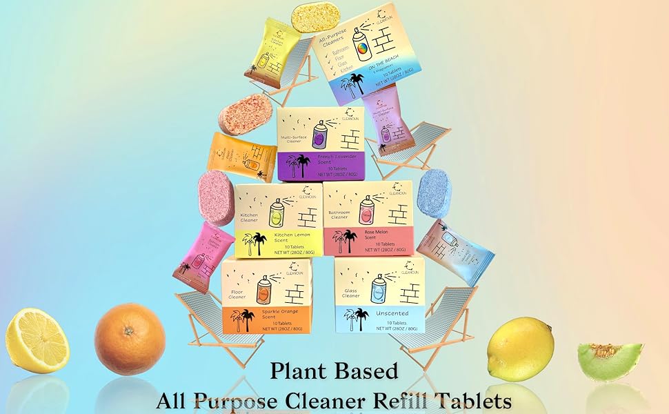 All purpose cleaner refill tablet natural cleaner plant based vegan cleaner Household cleaner