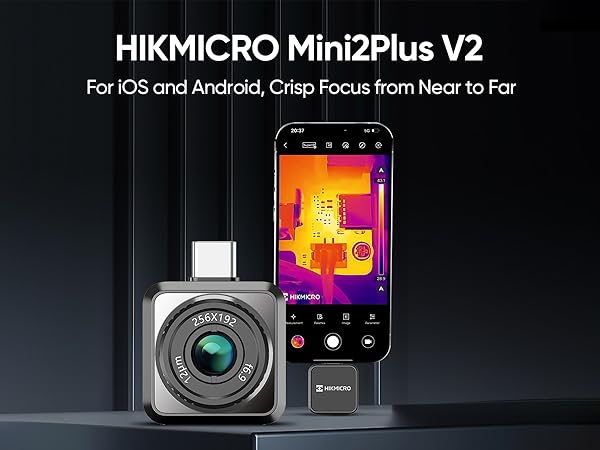 HIKMICRO Mini2Plus V2 サーマルイメージャー HIKMICRO Mini2 スマートフォン用サーマルカメラ 256 x 192画素