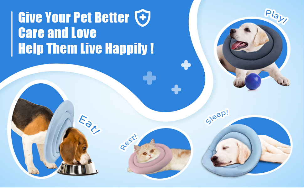 GoGoPaw Soft Dog Cone for Small Medium Dogs and Cats