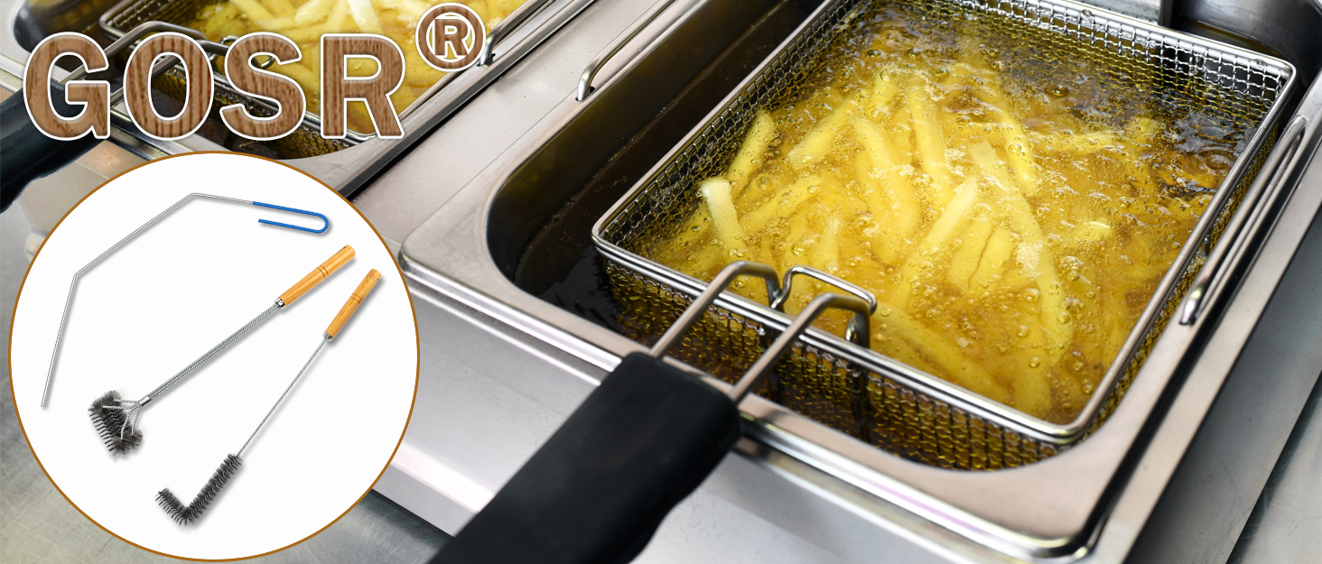 3 Piece Set Fryer Cleaning Tools, Stainless Steel Deep