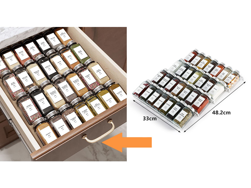 spice rack drawer insert