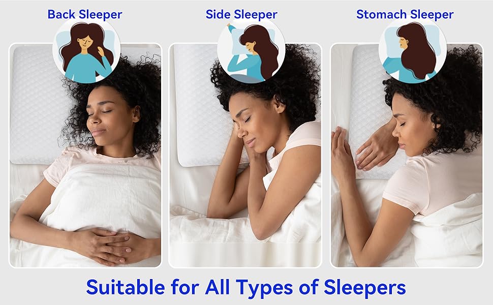 inight Memory Foam Pillow King Size, King Pillows for Back