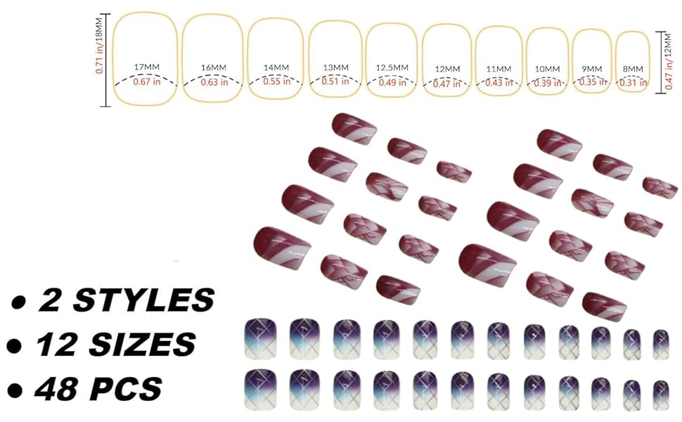 Fake Nails with Nail Glue