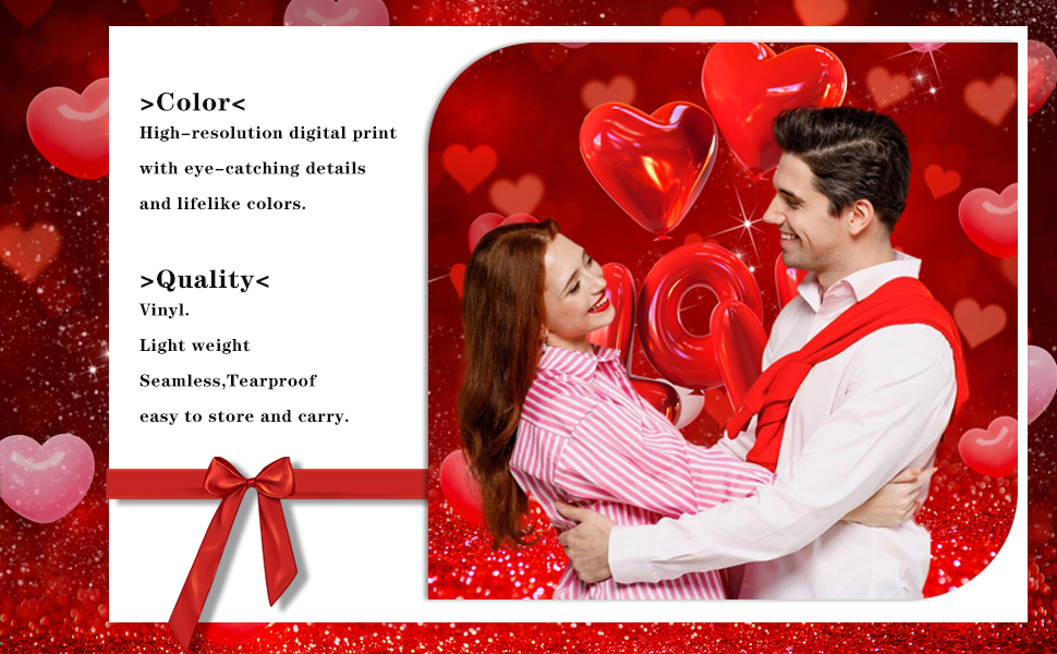 LYCGS 7X5FT Valentine's Day Backdrop Valentine's Day Photo