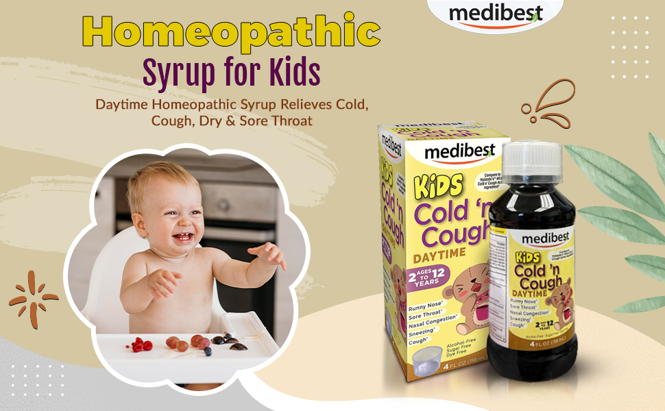 Cold N Cough Homeopathic Syrup for Kids Daytime