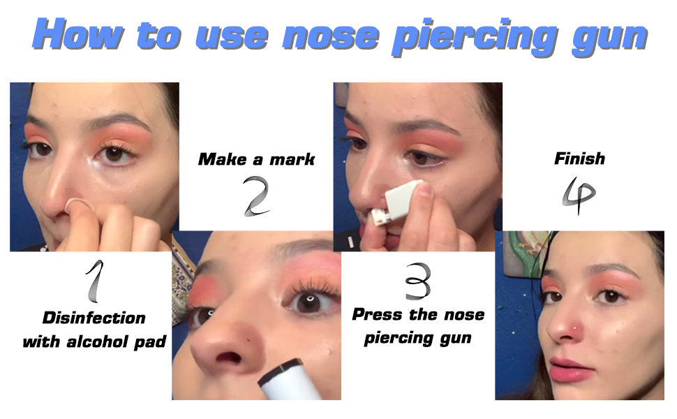 nose piercing kit nose piercing gun nose gun nose studs nose rings piercing supplies