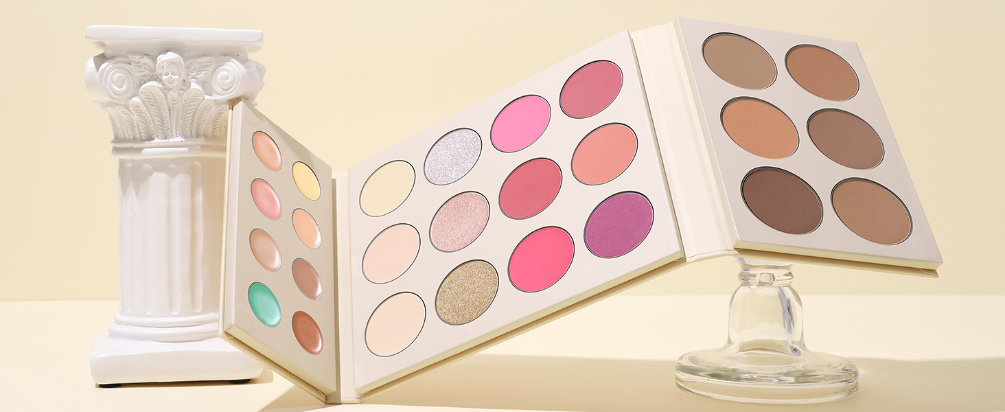 High pigment blush highlighter contour full face makeup palette