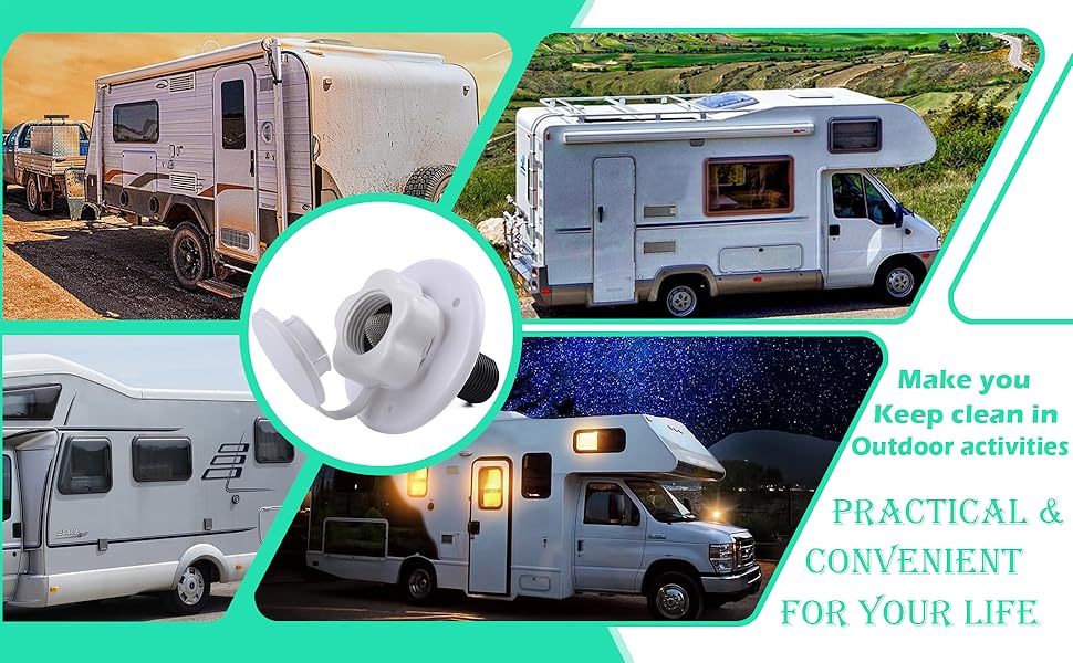 RV City Water Inlet with Check Valve,RV City Water Fill Inlet,Brass RV