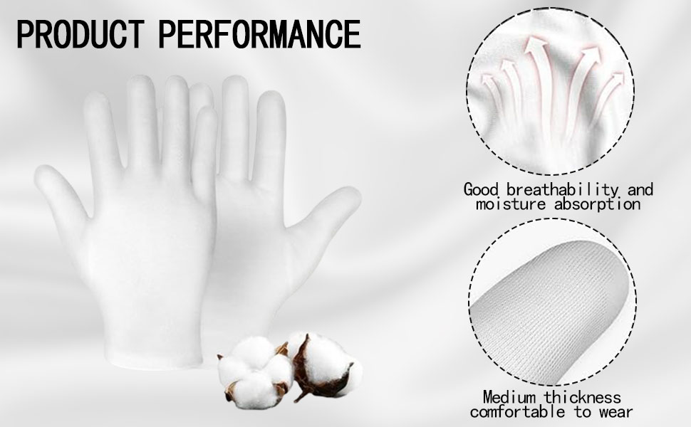 3 Pairs Cotton Moisturizing Gloves