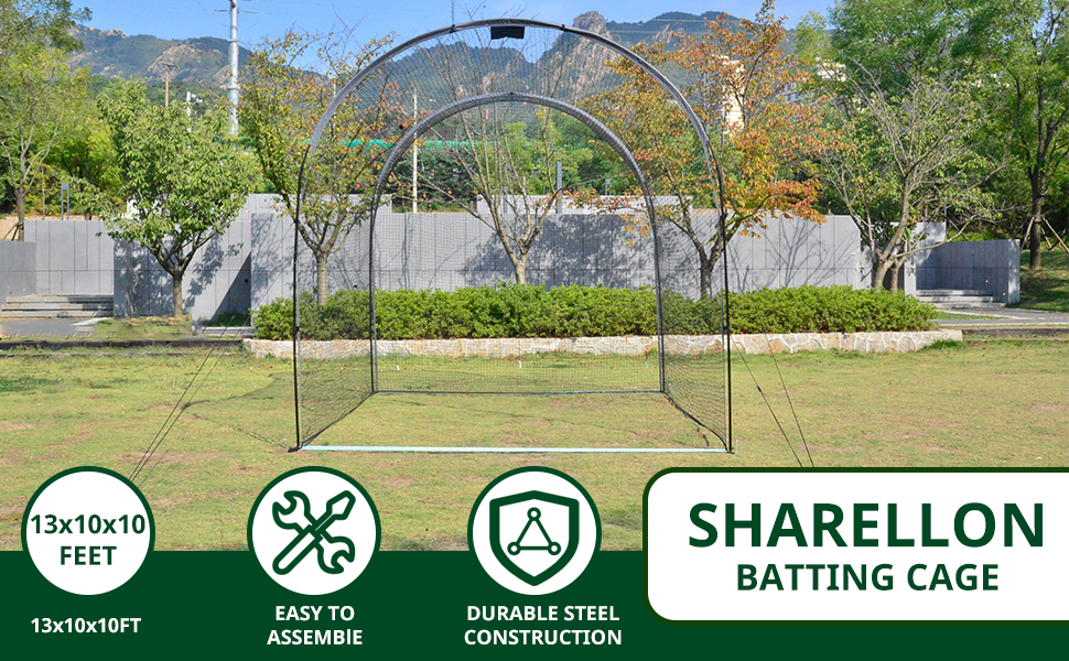 Sharellon Batting Cage, Portable Batting Cage, Baseball