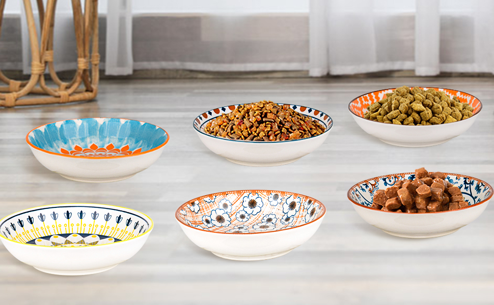 cat bowls, cat food bowl, cat dishes, cat food dish, ceramic cat bowl, whisker fatigue cat bowl