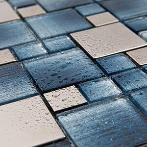 Blue/Silver mirror glass mosaic tile for kitchen bathroom backsplash shower wall subway glass tile