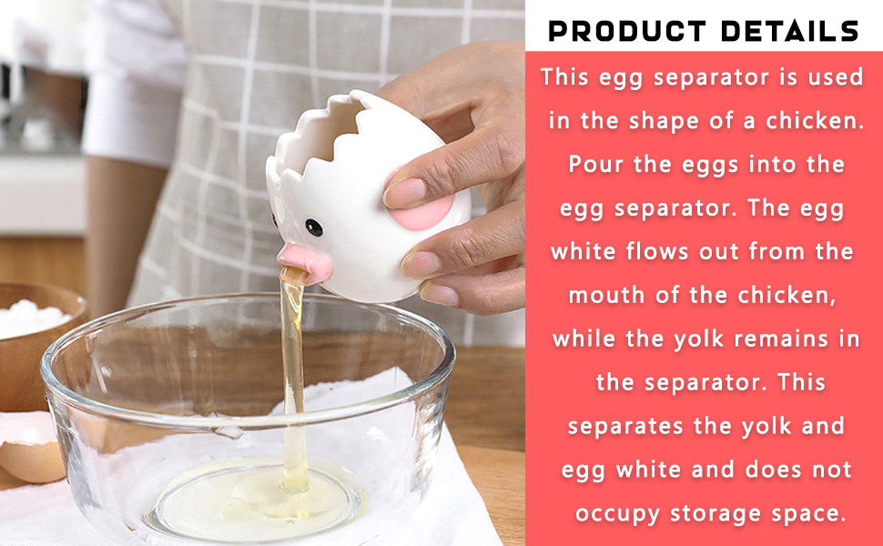 UNIVERSE LIGHTS Cartoon Egg Separator Mini Egg White And Yolk Separator