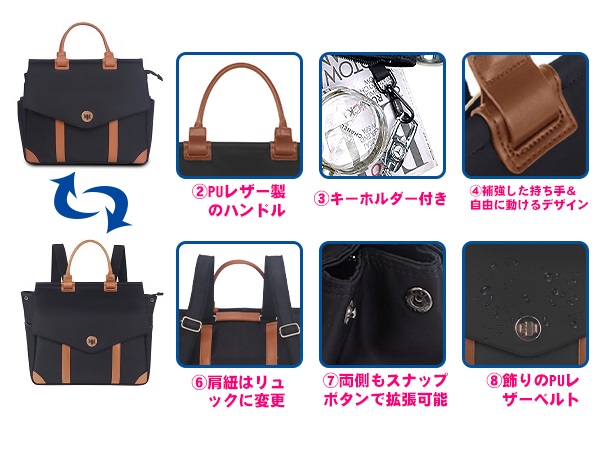 [OPOALO] 4way リュック レディース 大容量 楽天市場】[OPOALO] 4way リュック レディース 大容量 15.6