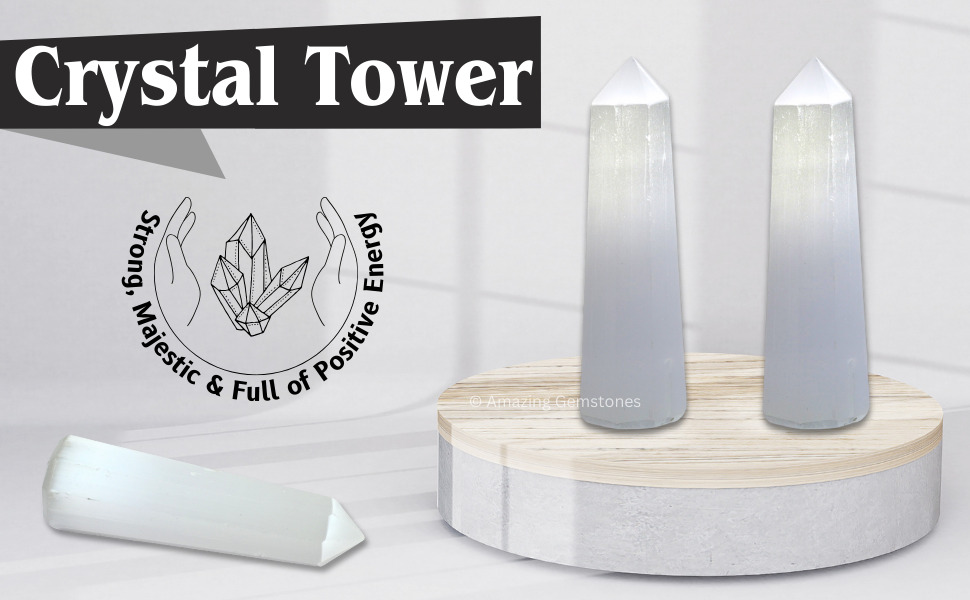 Amazon.com: Amazing Gemstone Selenite Crystal Towers