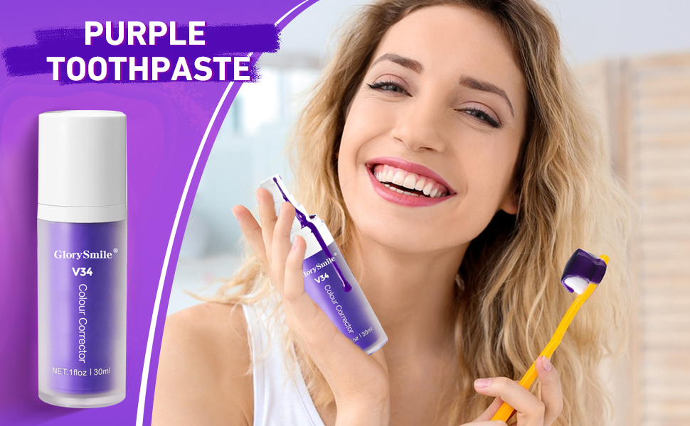 Purple Teeth Whitening Colour Corrector Purple Toothpaste for Teeth
