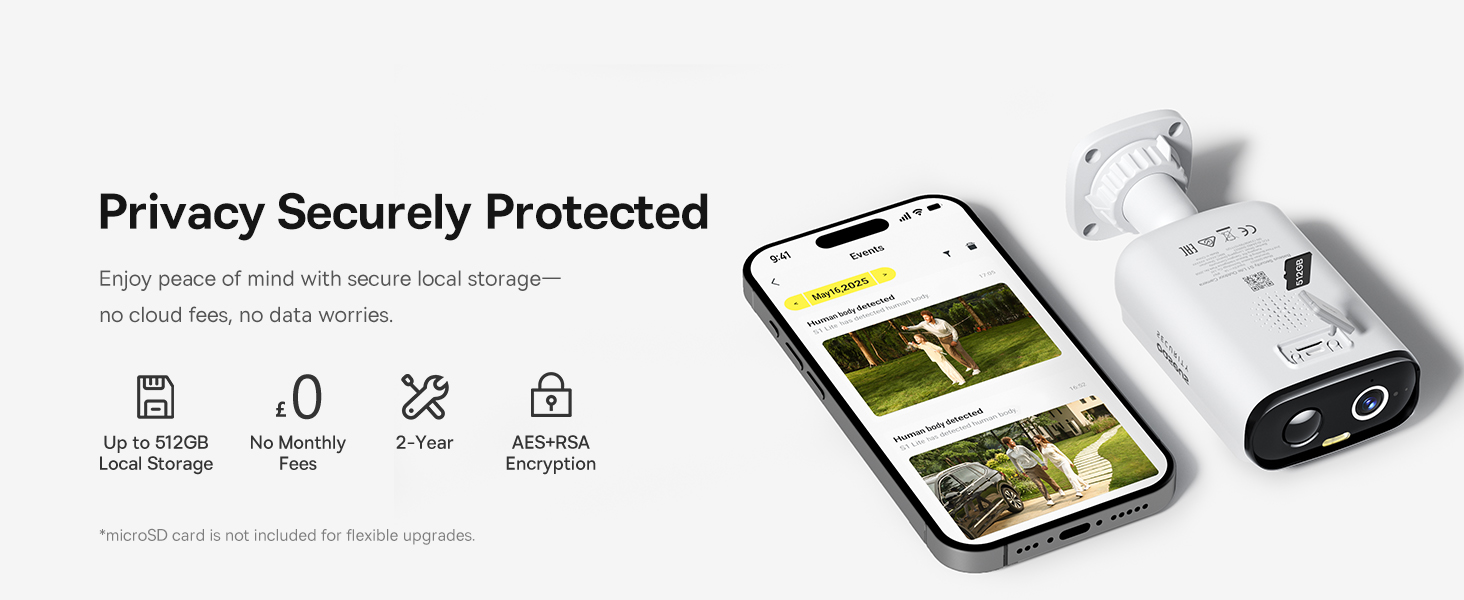 Baseus Solar Security Cameras Wireless Outdoor S1 Lite, 2K QHD Solocam Security Camera