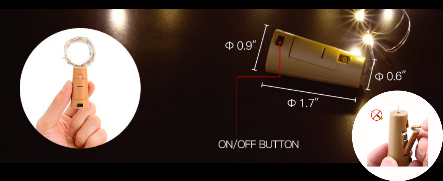 RICE STRING LIGHTS (5 PIS) 7 battery operated lights