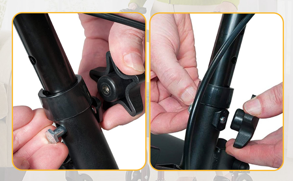 HIAORS Rollator Walker Replacement Knob, Arm Height Adjustment Knob for Rollator