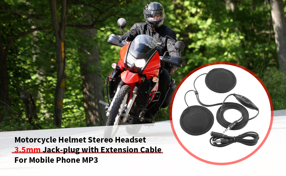 Keenso Universal Motorcycle Helmet Headset Motorcycle Helmet Headphone