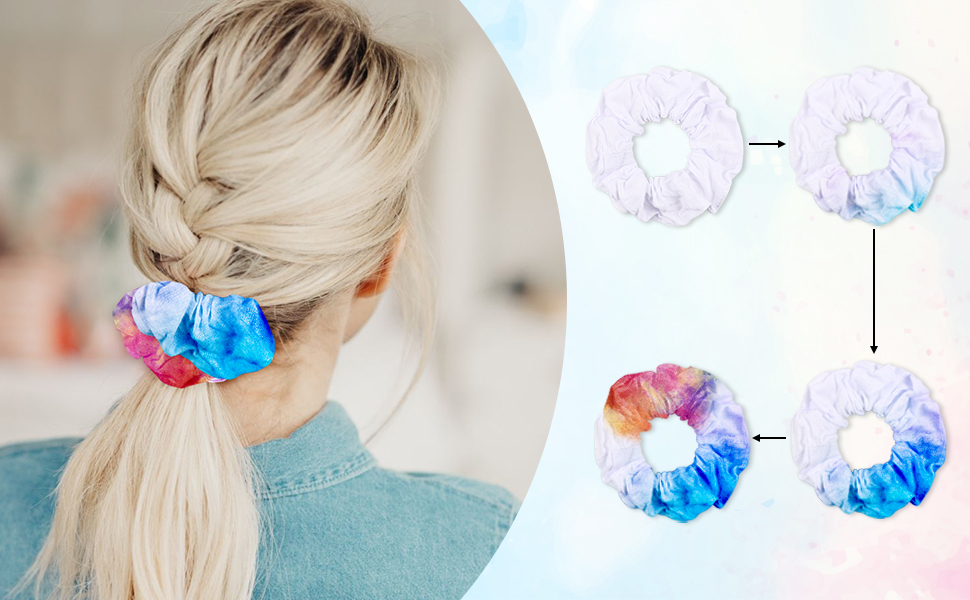 WT-hair ties-White Band 24p