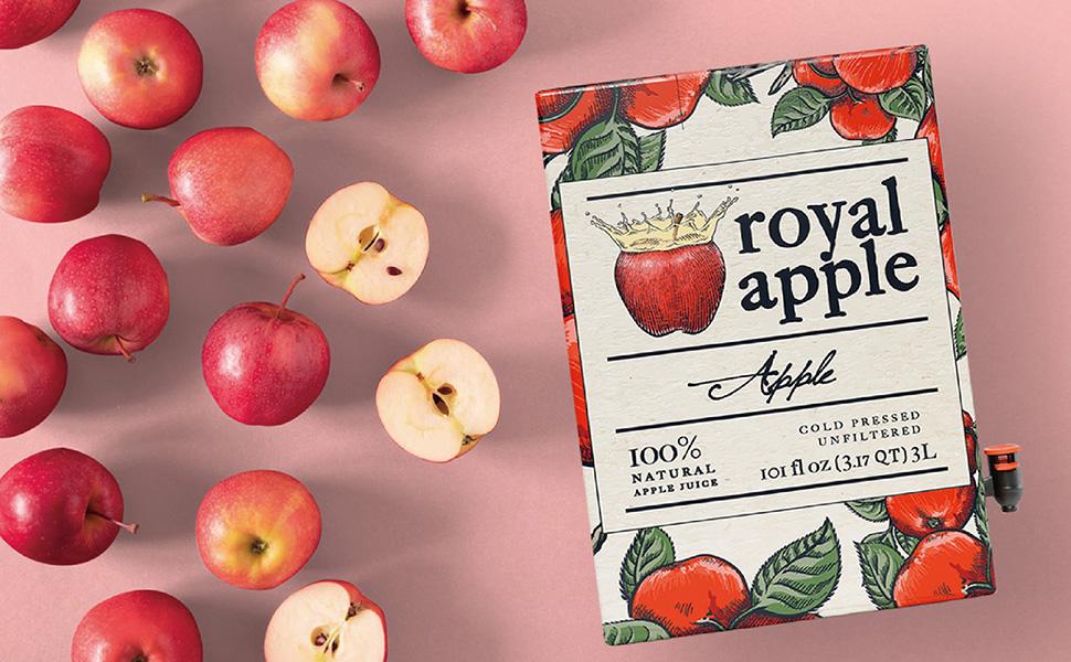 Royal Apple Pure Premium 100 Natural Apple Juice No