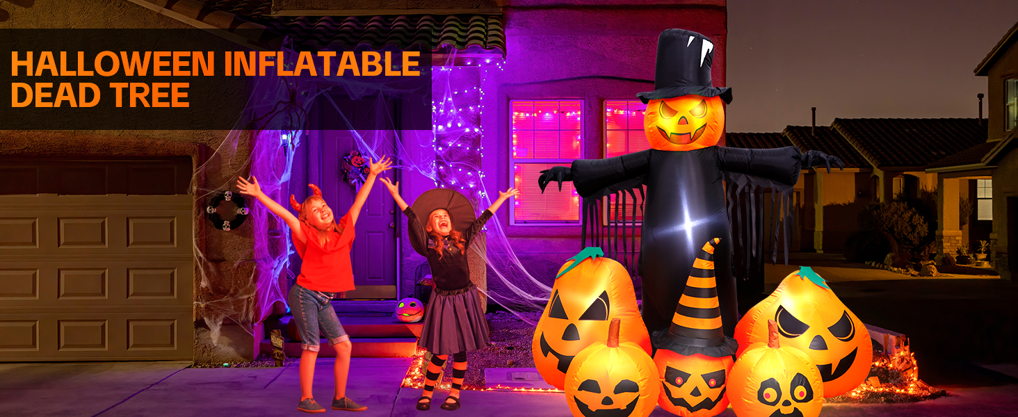 Max Fun 7FT Halloween Inflatables Pumpkin Decorations with
