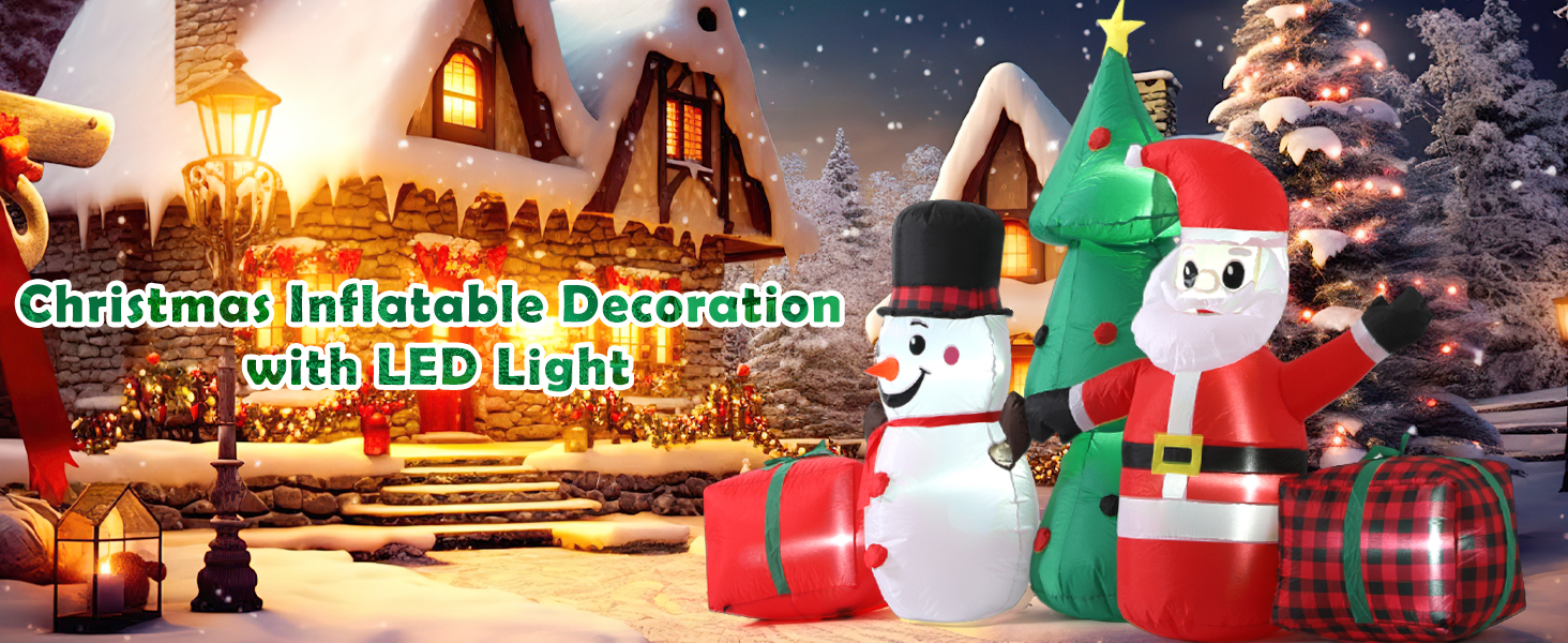 Bestcool Christmas Inflatables Outdoor Decorations 5x8FT Blow up