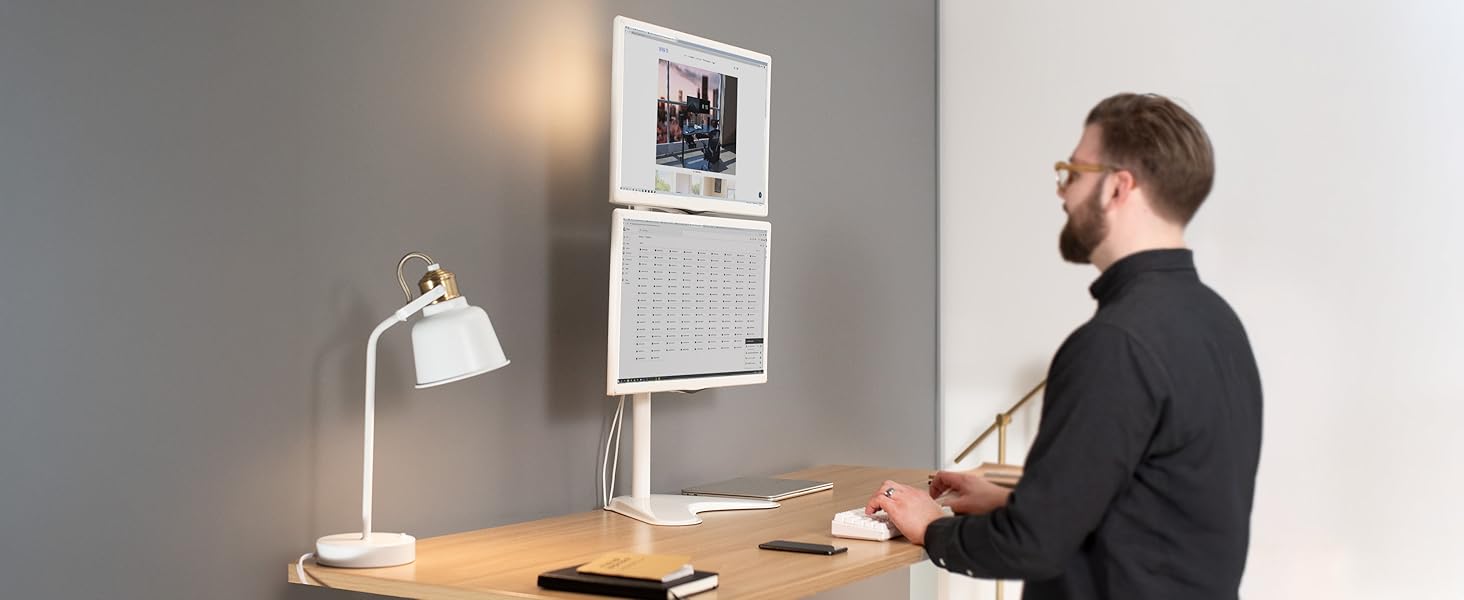 Dual Ultrawide Vertical Monitor Stand