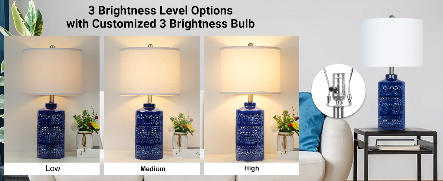 3 Brightness Level Dimmable Table Lamp