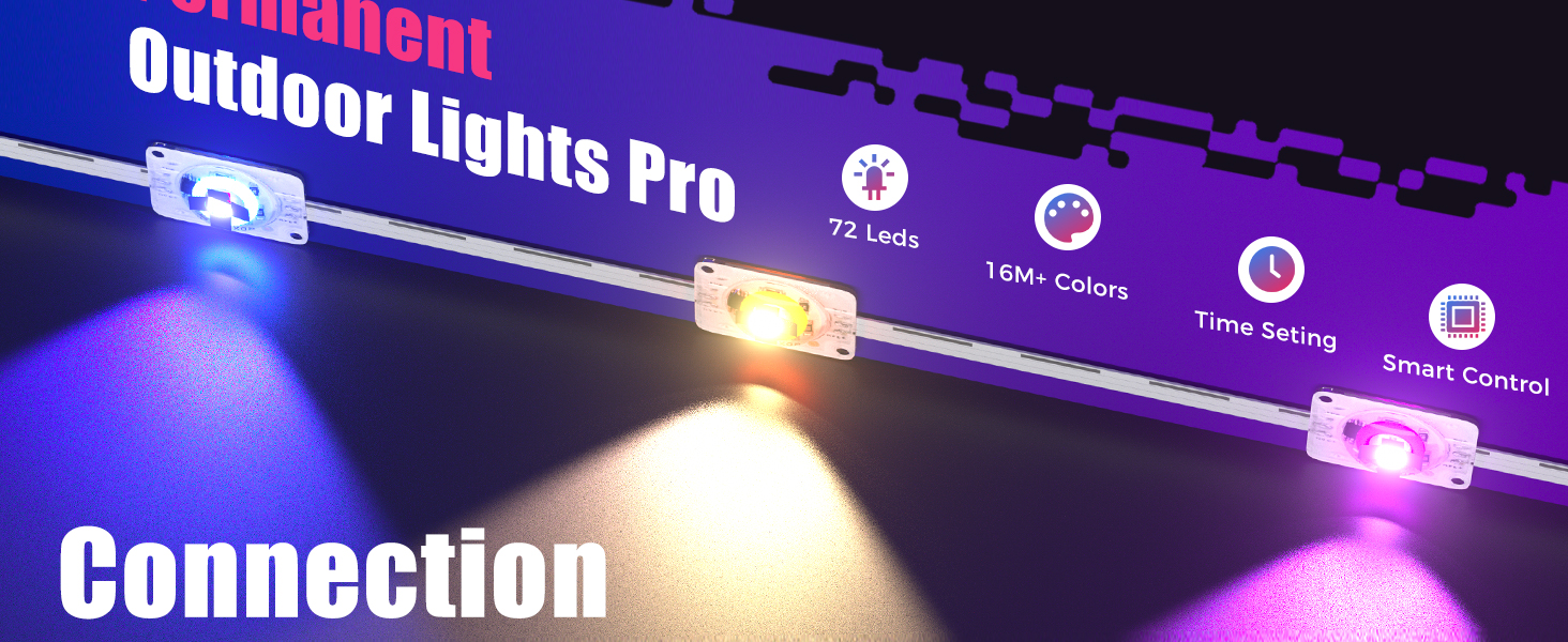 POOFZY Permanent Outdoor Lights for House