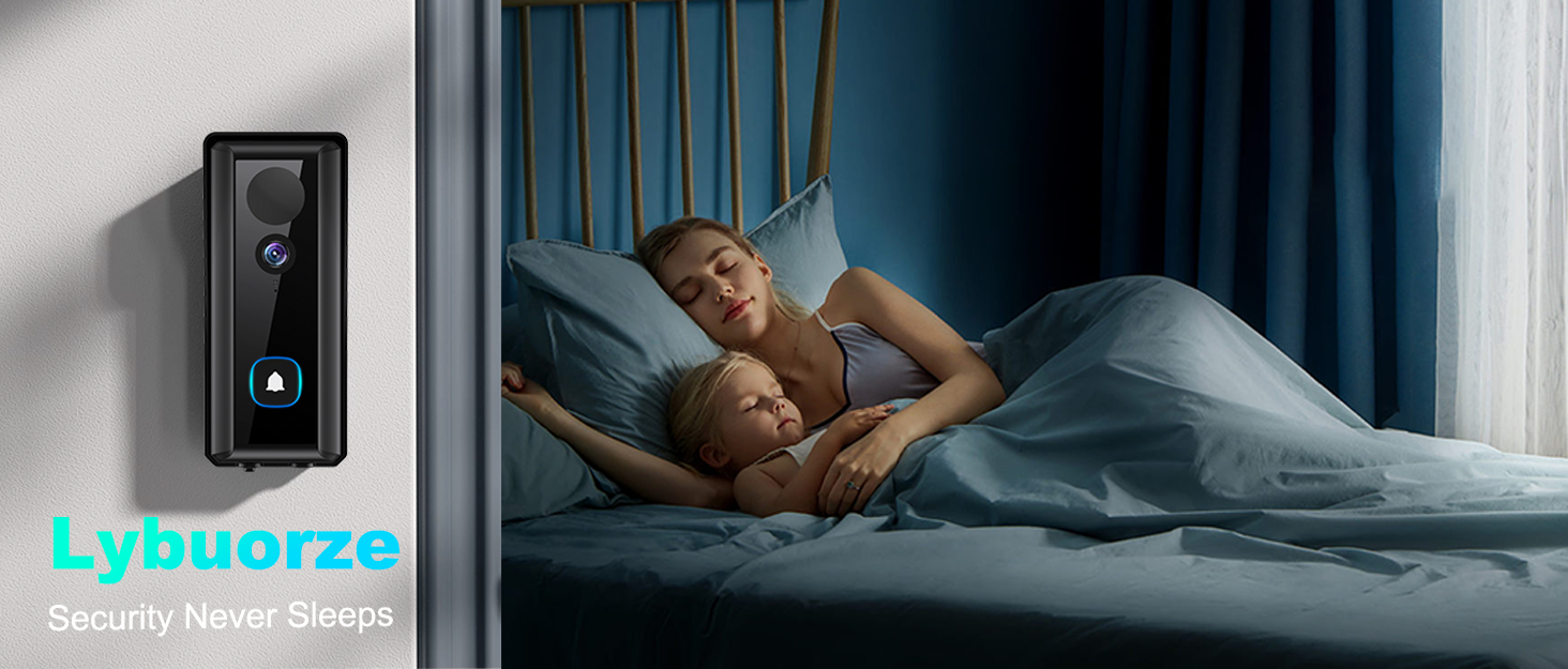 Lybuorze 5MP Ultra HD Alexa Smart Doorbell Camera with