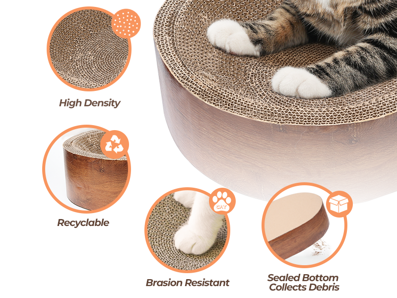 ComSaf Cat Scratcher Bed, Corrugated Cardboard Cat Scratch Bed Lounge