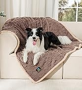 Waterproof Pet Blanket, Liquid Pee Proof Dog Blankets for Sofa Bed Couch, Reversible Sherpa Fleec...