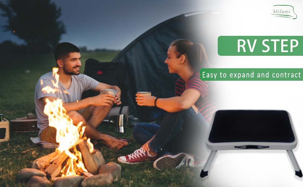 Mifami RV Step Stool Foldable 1Step Stool Ladder Sturdy