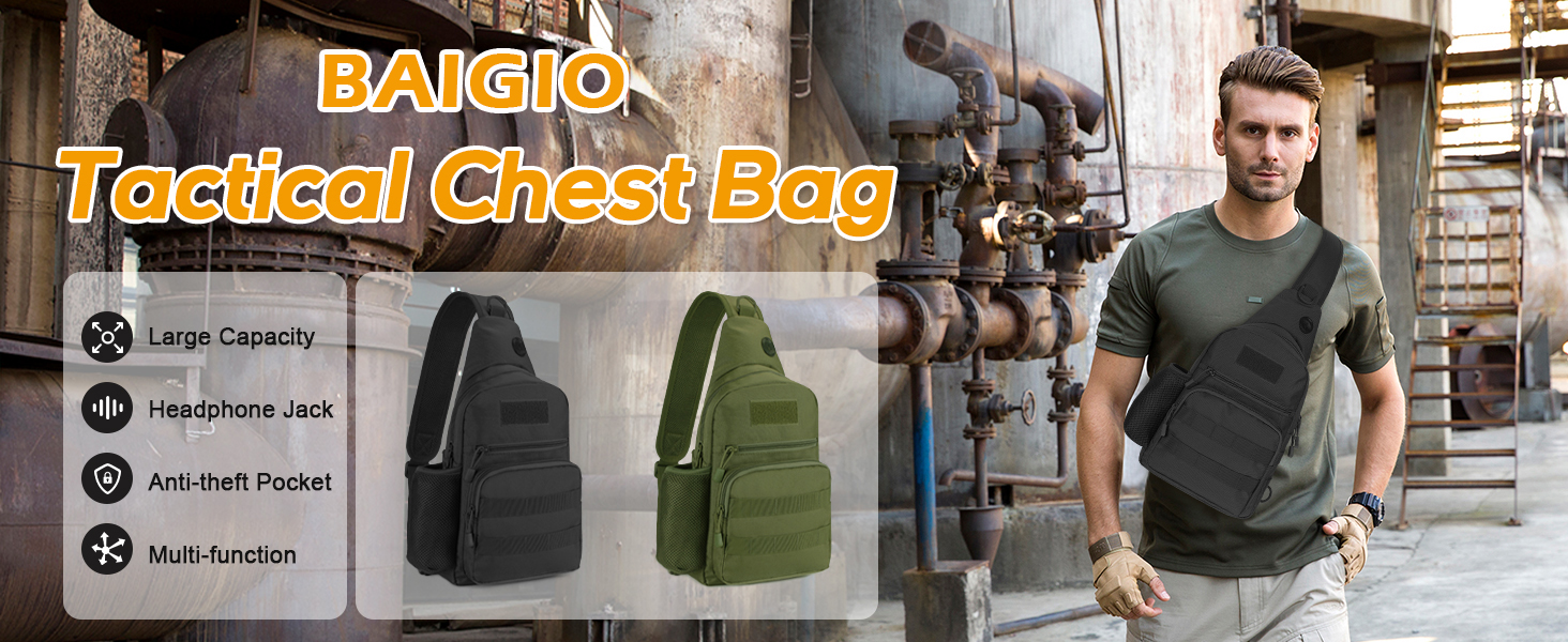 tactical chest sling bag