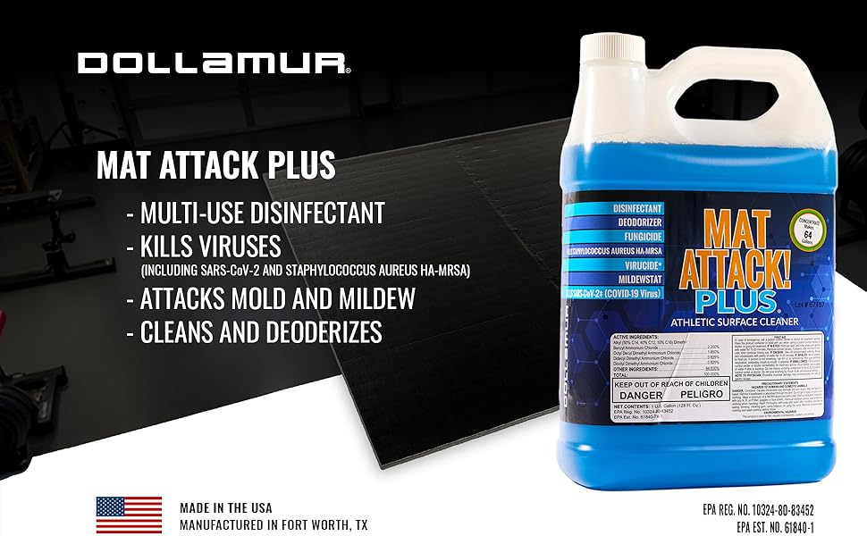 Mat Attack plus is a powerful disinfectant, virucide, and cleaner