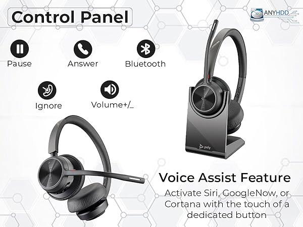 Amazon.com: Poly Voyager 4320 UC Wireless Headset & Charge