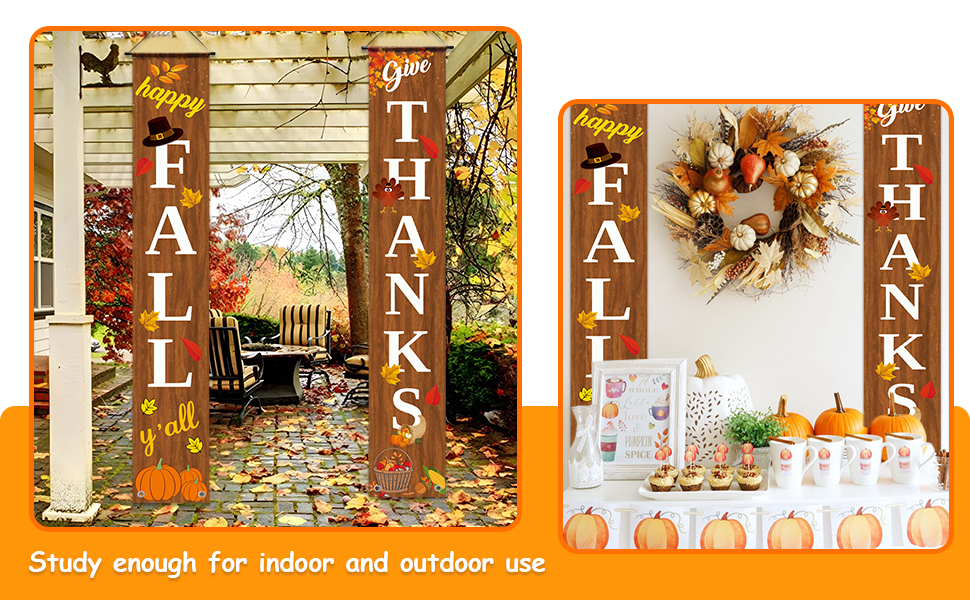Fall Decorations For Home, Happy Fall Door Banner Outdoor