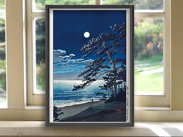 Amazon.co.jp: 日光街道 川瀬巴水 A4サイズ フレーム付き（31×22cm