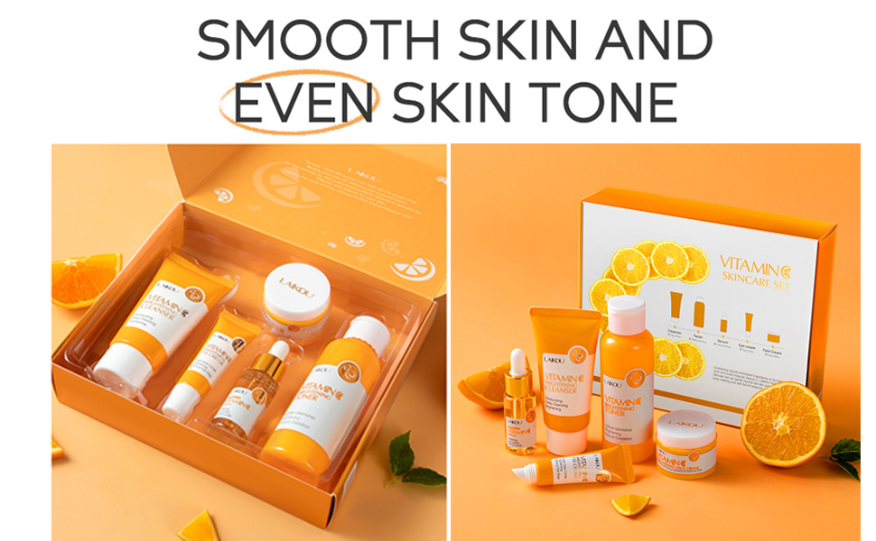  skin care kit teenage girls women face serum Essence eye cream Cleanser Toner 