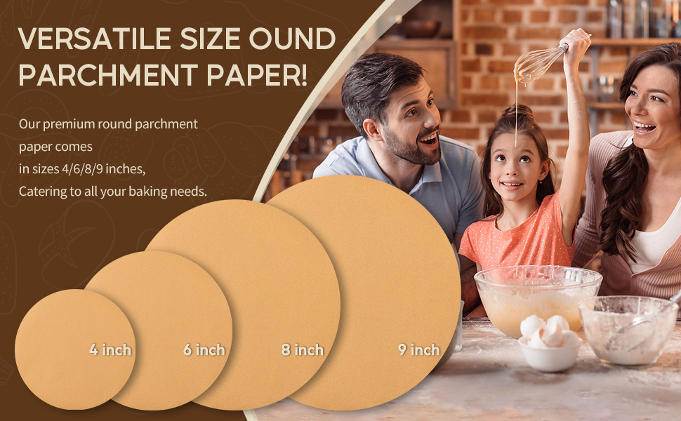 Baklicious 250Pcs 9 Inch Parchment Paper Rounds. Non Stick