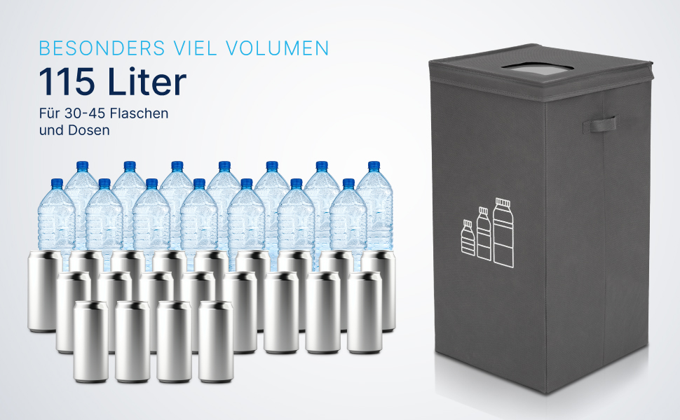TOPP4u Empty Bottle Collector 115 L Deposit Bottles Collection